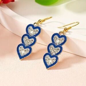 Triple Heart Earrings NWT